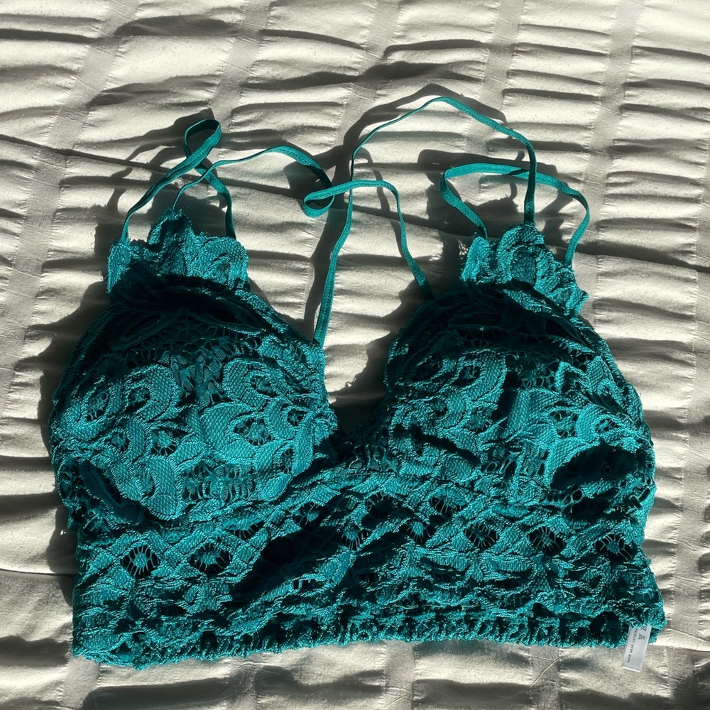 Teal crop top